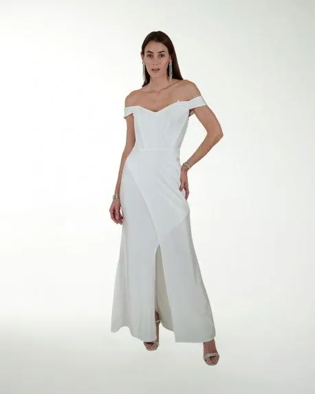 VESTIDO CL BLANCO LISO TIPO CORSET