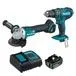 Combo Makita 18V Rotomartillo + Esmeriladora Inalámbricos