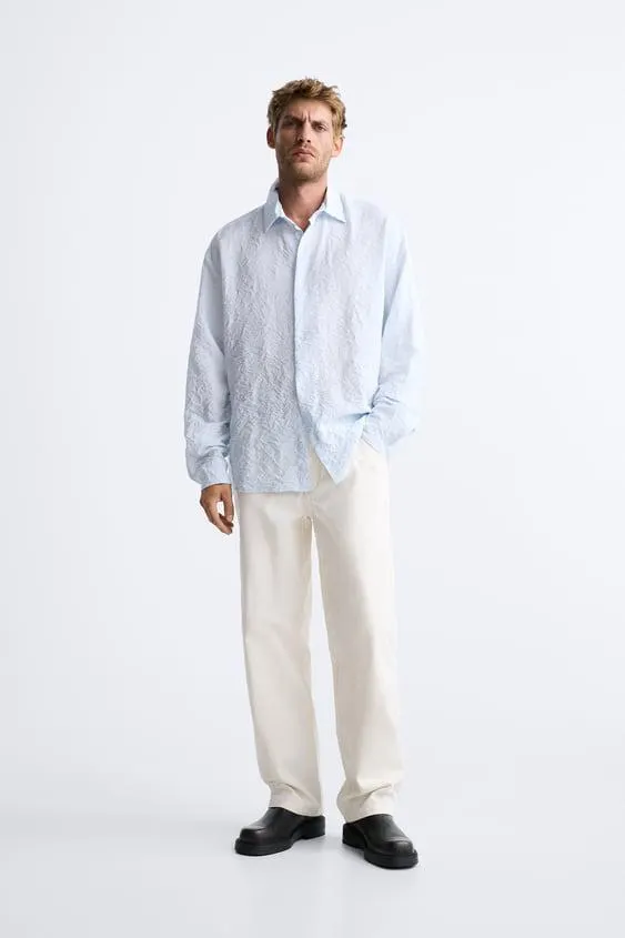 CAMISA EFECTO ARRUGADO