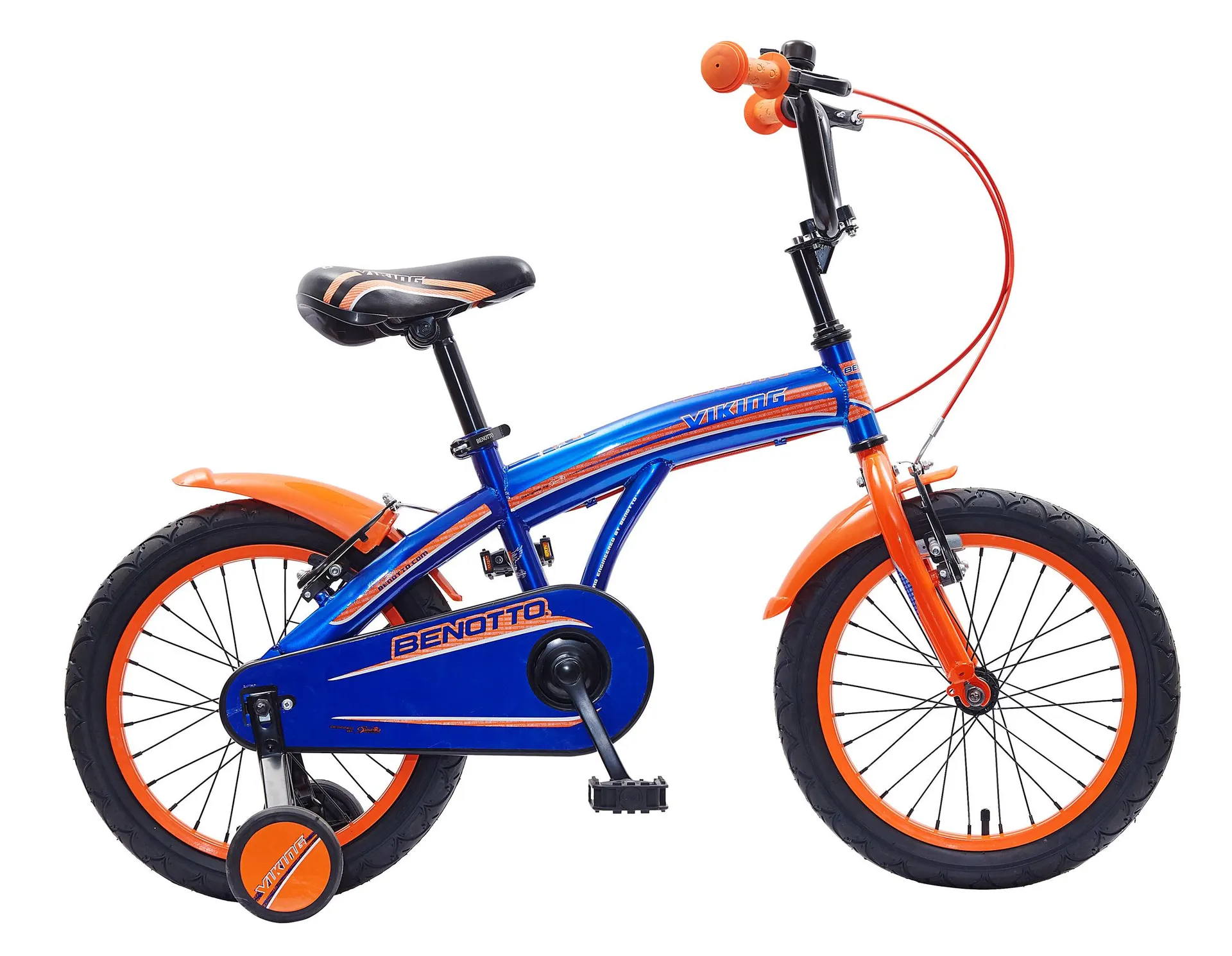 Bicicleta BENOTTO BMX VIKING R16 1V. Niño Frenos ”V” Acero Azul/Naranja Talla:UN