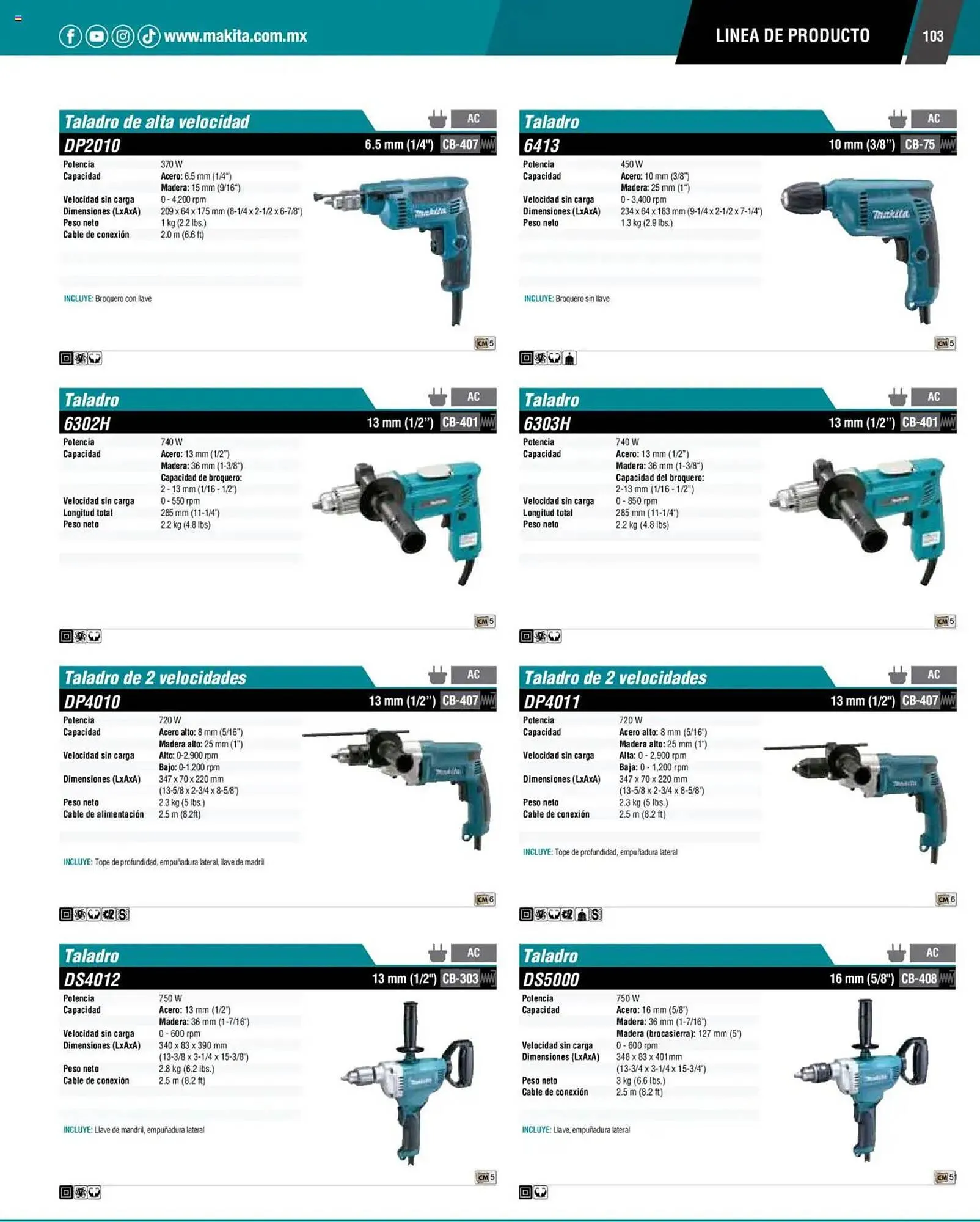 Catálogo de Catálogo Makita 4 de septiembre al 1 de julio 2026 - Pagina 103