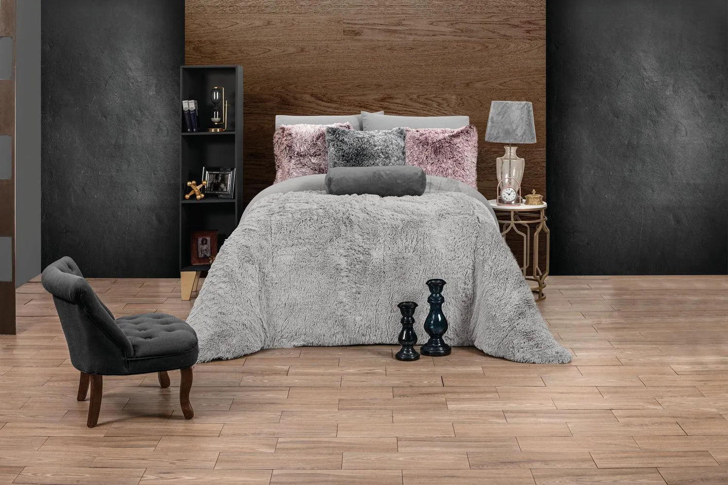 Cobertor Platino Súper Soft Niebla