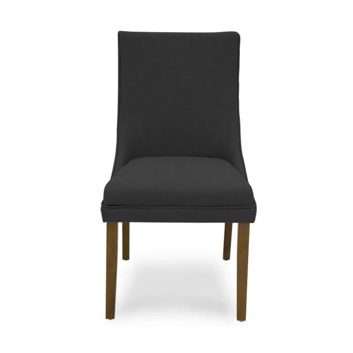 Silla Tela Gris Oxford/nogal Lov