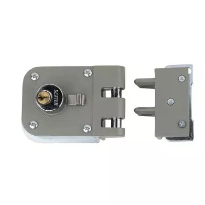 Cerraduras de Sobreponer de Mordaza Derecha Gris