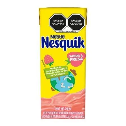 Leche Nesquik Saborizada Sabor Fresa 240 ml