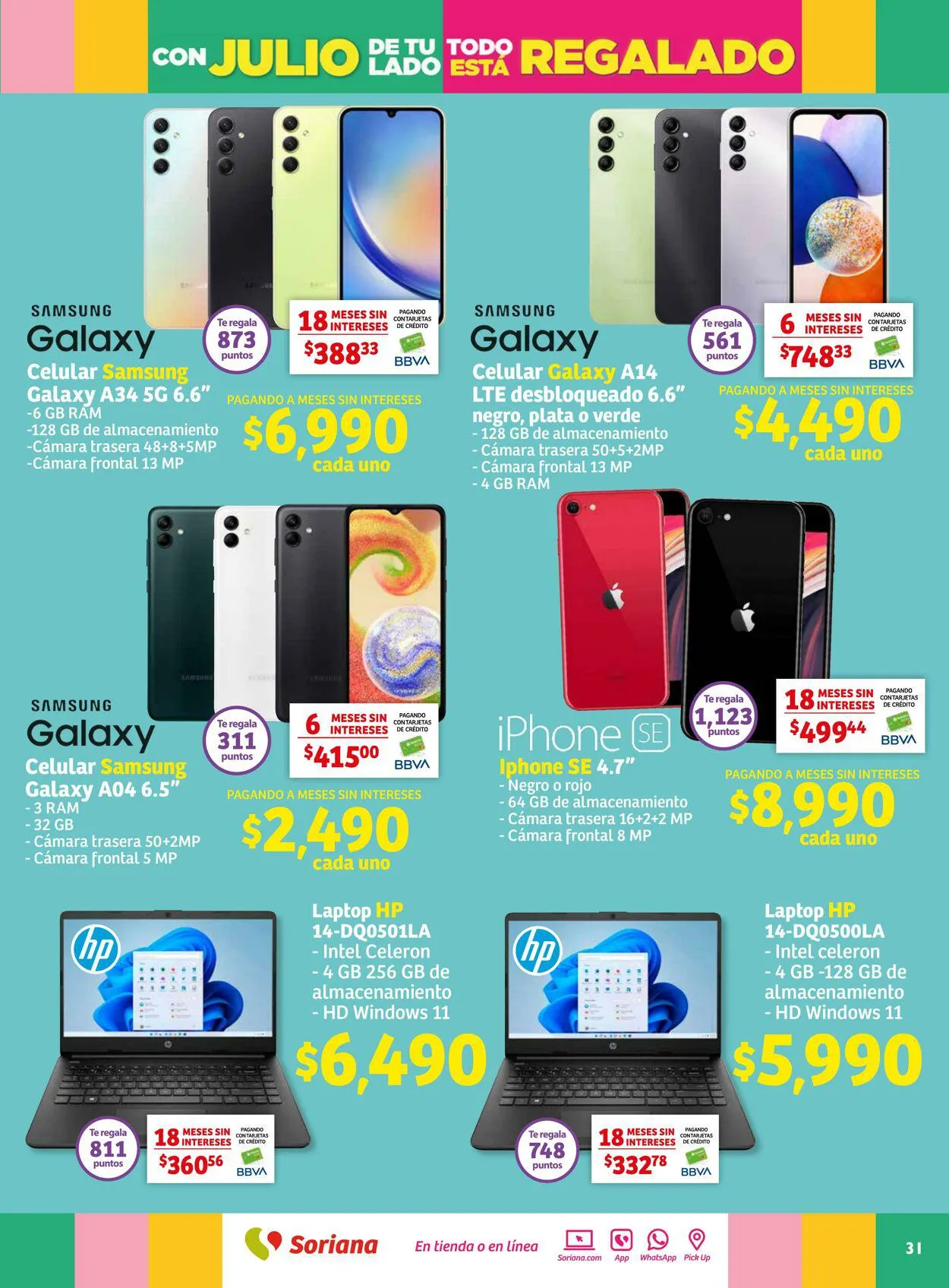 Catálogo de Soriana - Folleto Julio Regalado Mercado Nacional Oferta actual 13 de julio al 20 de julio 2023 - Pagina 31