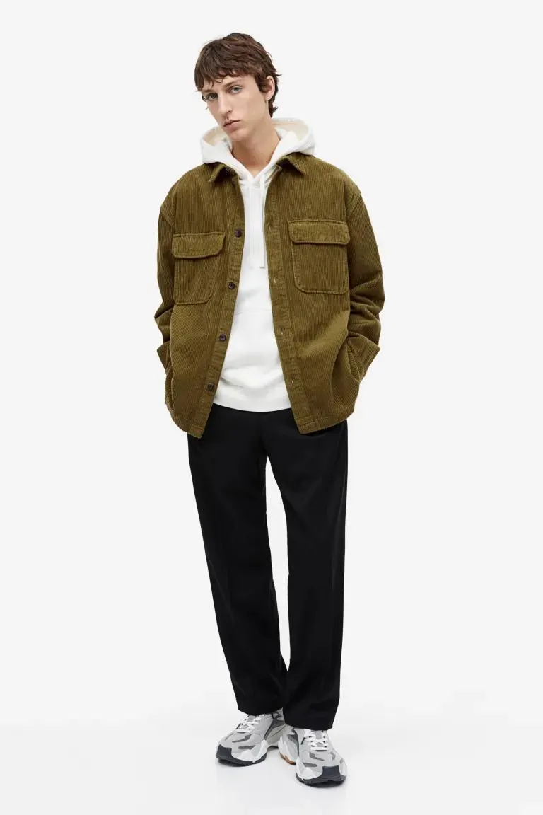 Chamarra camisa Relaxed Fit en pana