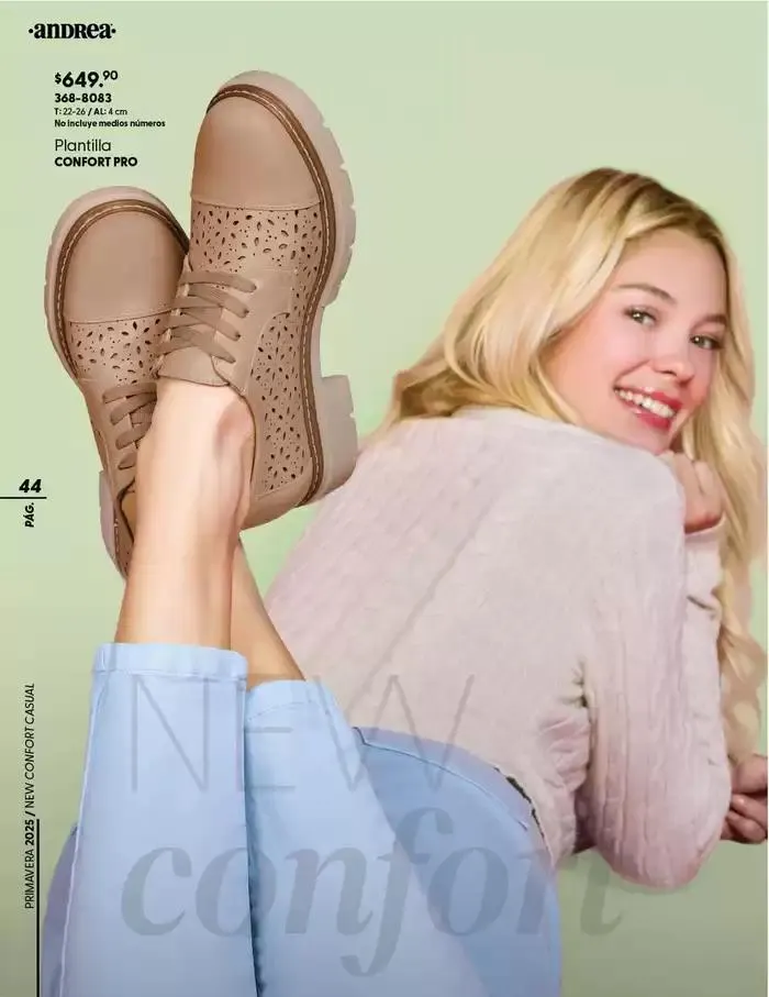 Catálogo de ANDREA | CALZADO CONFORT 26 de enero al 24 de mayo 2025 - Pagina 44