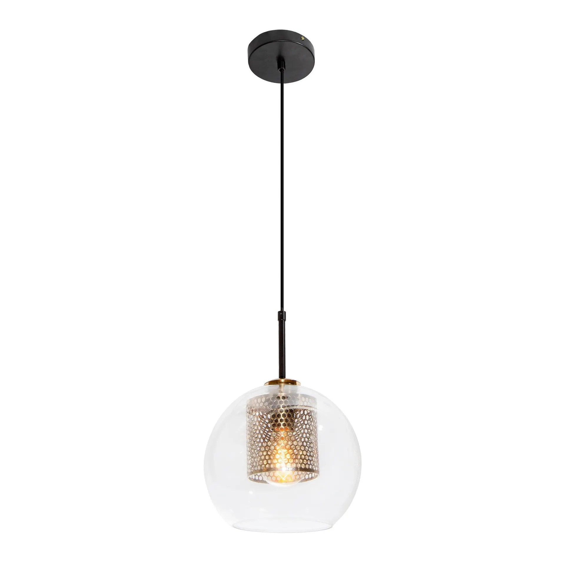 Lámpara Colgante Opulent Lights Negro Dorado E27 40w 1 Luz