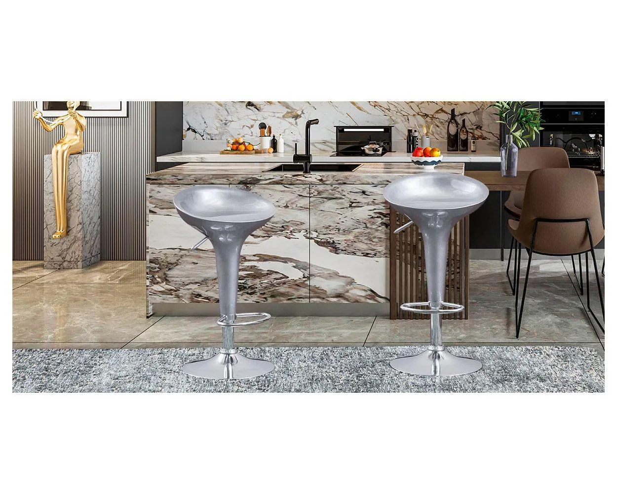 Banco Bar Bruce PL Gris