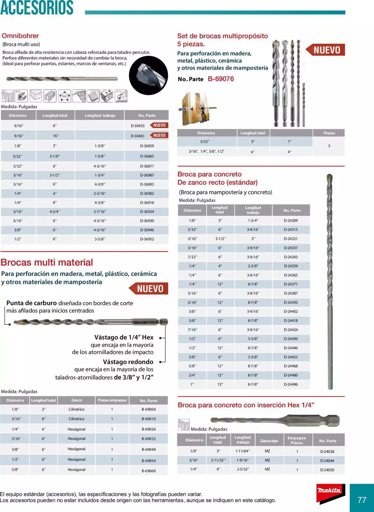 Catálogo de Makita Ofertas Accesorios 5 de septiembre al 31 de diciembre 2023 - Pagina 77