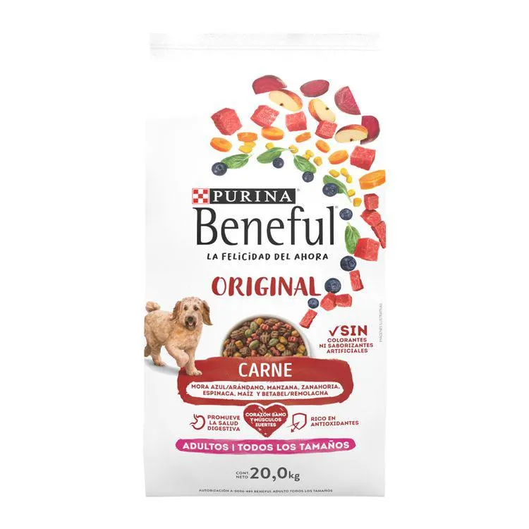 ALIMENTO BENEFUL ADULTO ORIGINAL 20 KG - 1 pieza