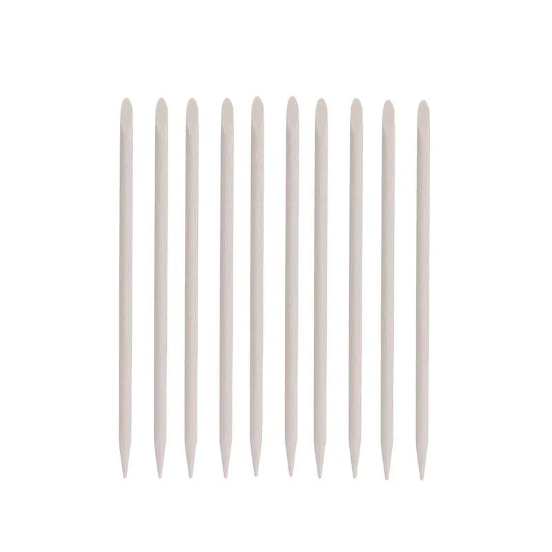 Set Empujadores De Cutícula Qbeauty Madera Desechables 10 Piezas