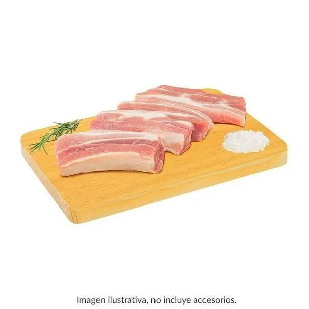 Costilla de cerdo peso aprox por charola 600 g
