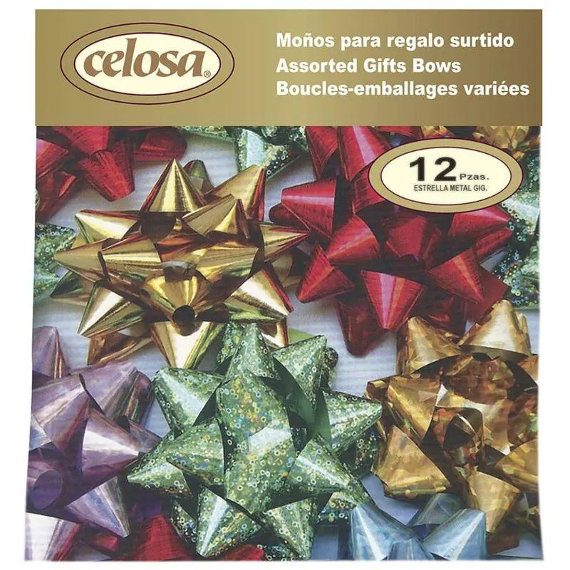 Moño Para Regalo Mini con 50 Piezas Metálico Colores Surtidos Celosa