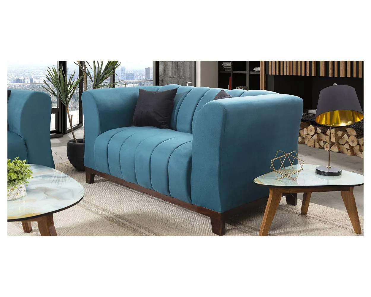 Sofá 2 Plazas Stella Verde