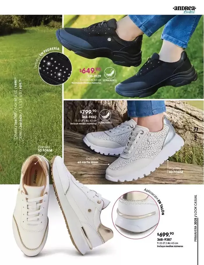 Catálogo de ANDREA | CALZADO CONFORT 26 de enero al 24 de mayo 2025 - Pagina 71