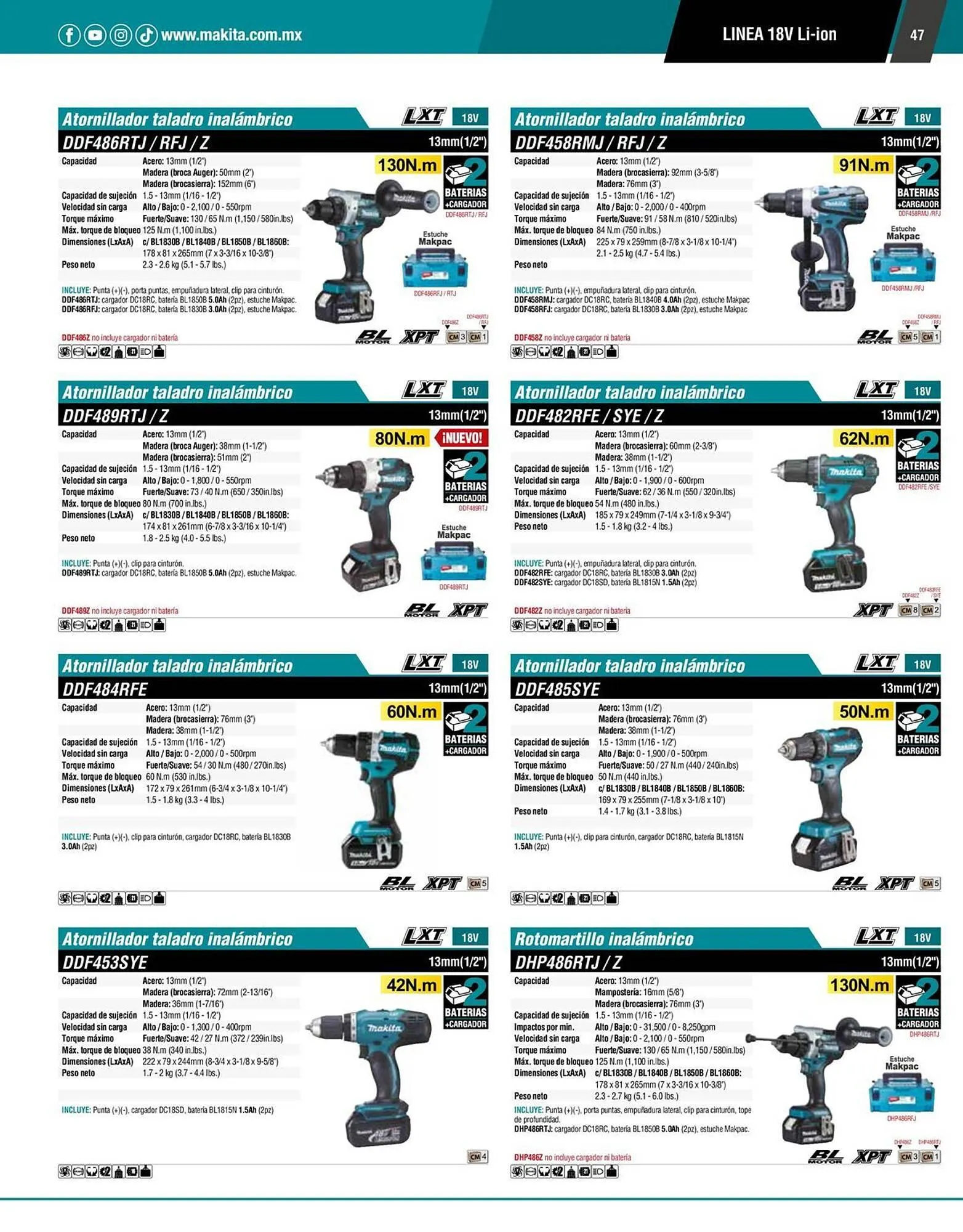 Catálogo de Catálogo Makita 12 de enero al 31 de diciembre 2026 - Pagina 47