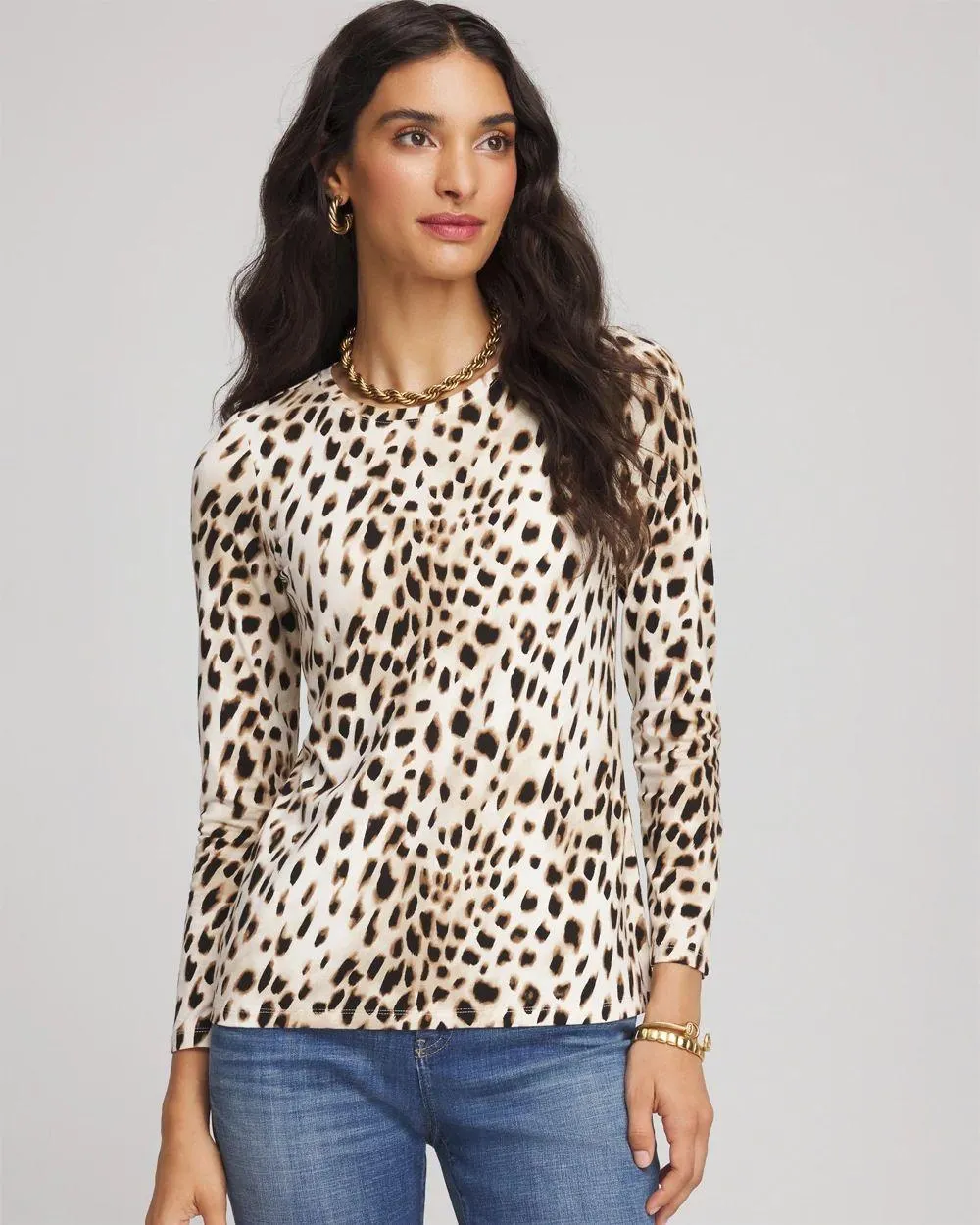Animal Print Touch of Cool ™ Layering Tee
