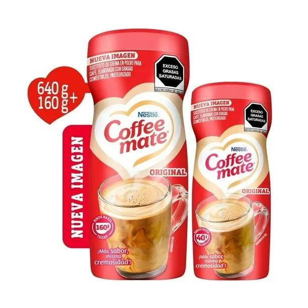 Sustituto de crema para café Coffee Mate original 640 g + 160 g
