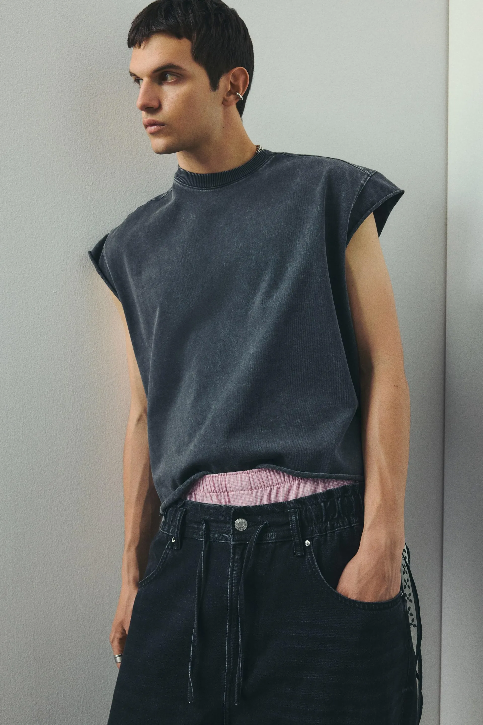 Playera sin mangas Oversized Fit