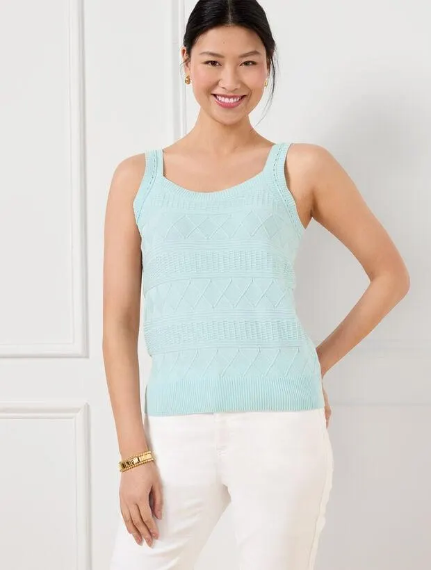 Lace Pointelle Tank