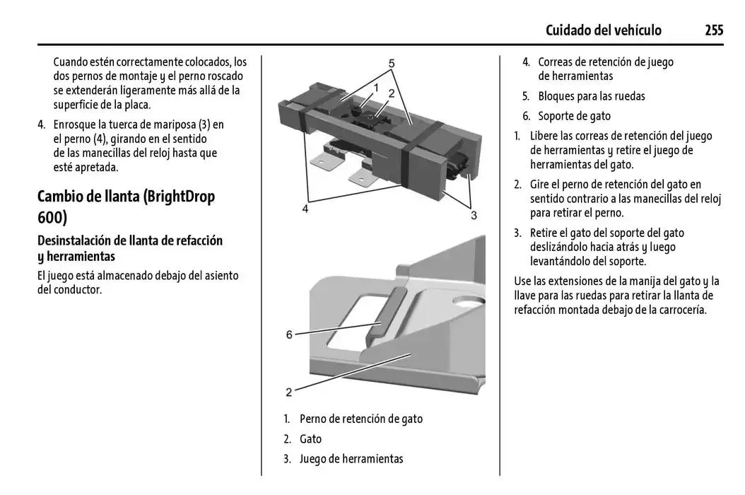 Catálogo de BrightDrop 400 Y BrightDrop 600 Manual del propietario 22 de enero al 31 de diciembre 2025 - Pagina 256