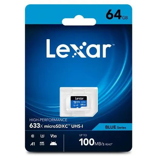 Memoria Micro SD 633X Lexar UHS-I 64gb
