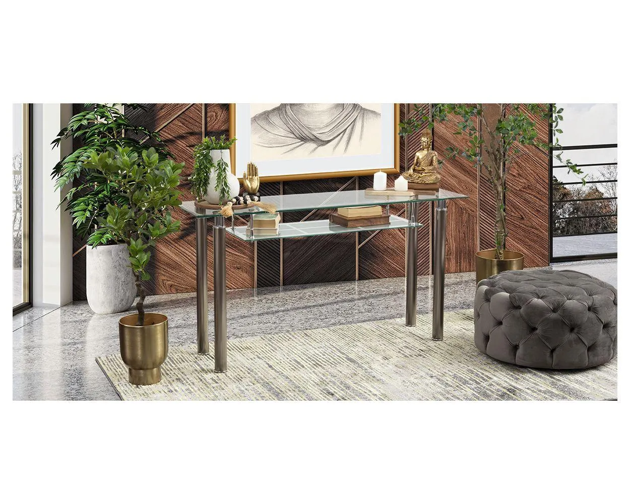 Consola Rectangular Enkel II Plata