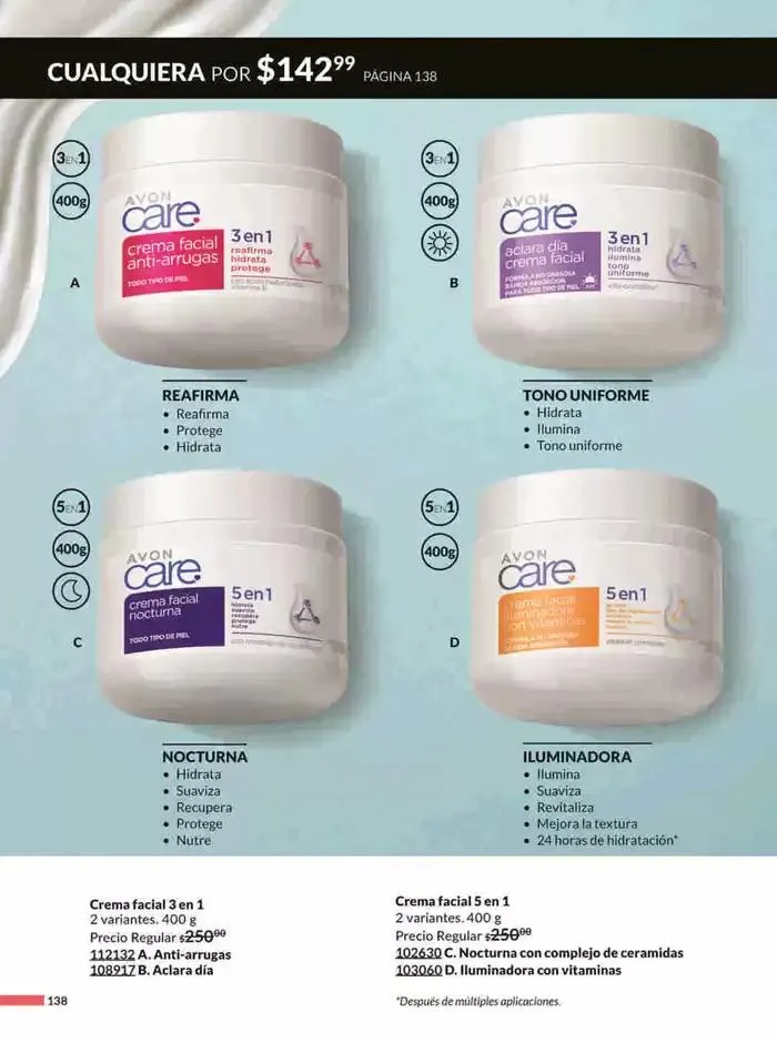 Catálogo de Avon COSMÉTICOS C3 3 de enero al 3 de febrero 2025 - Pagina 138