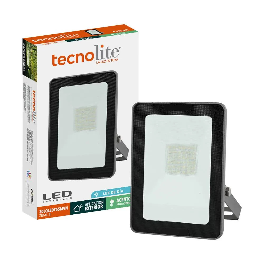 Reflector Led para Exterior 30 Watts Tecnolite Zibal III 30LQLEDT65MVN