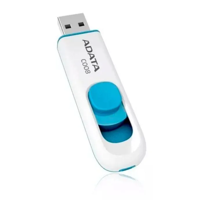 USB2 16GB ADATA AC008-16G-RWE RET. BCO/AZUL