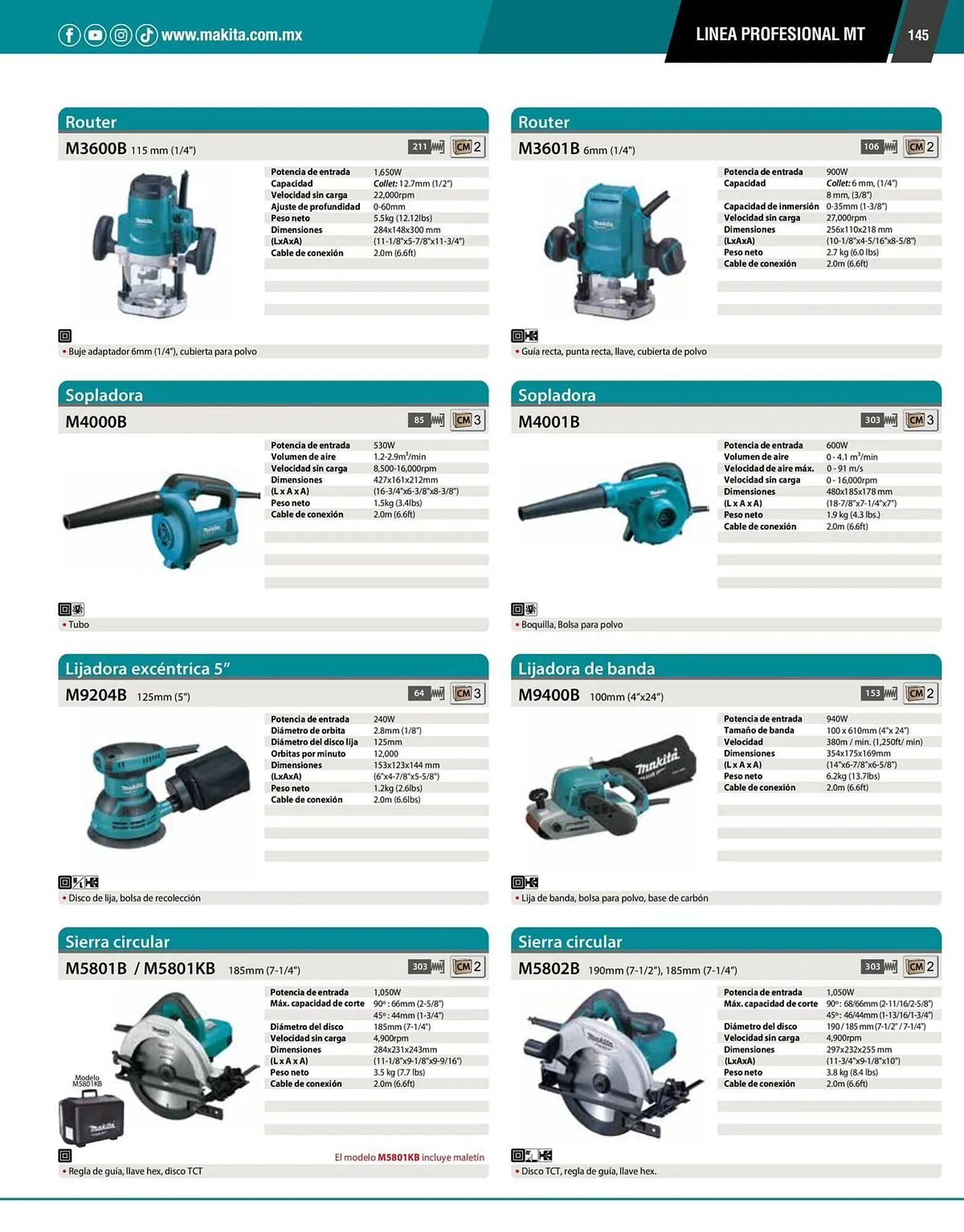 Catálogo de Catálogo Makita 12 de enero al 31 de diciembre 2026 - Pagina 145