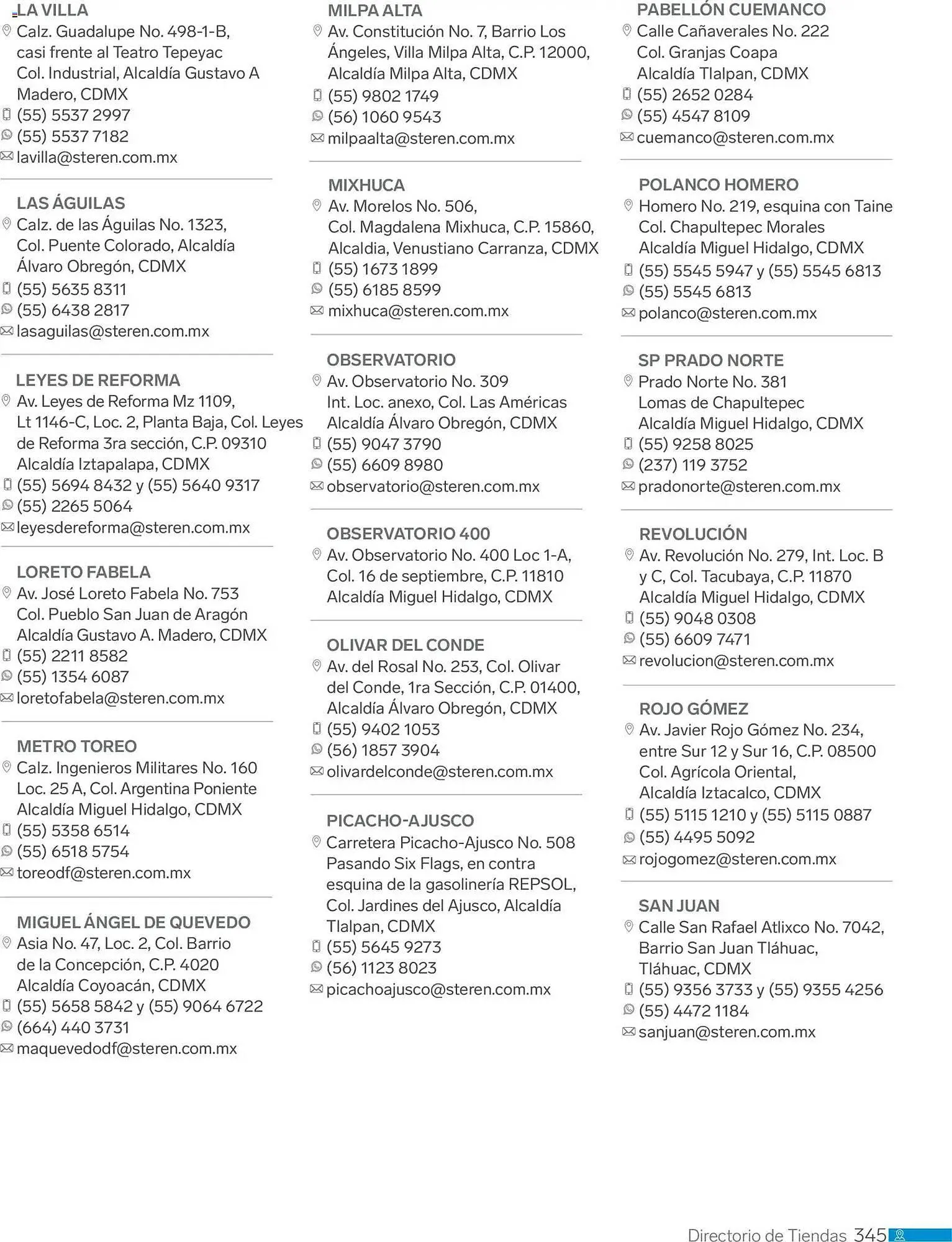 Catálogo de Catálogo Steren 1 de enero al 1 de enero 2027 - Pagina 357