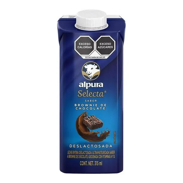 Leche Alpura Selecta deslactosada sabor brownie 315 ml