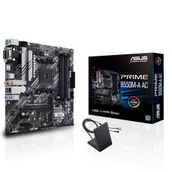 Tarjeta Madre ASUS PRIME B550M-A AC, Micro-ATX, Socket AM4, AMD B550, 128GB DDR4, HDMI para AMD