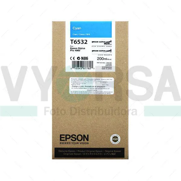 Cartucho de Tinta EPSON T6532 Cyan para 4900