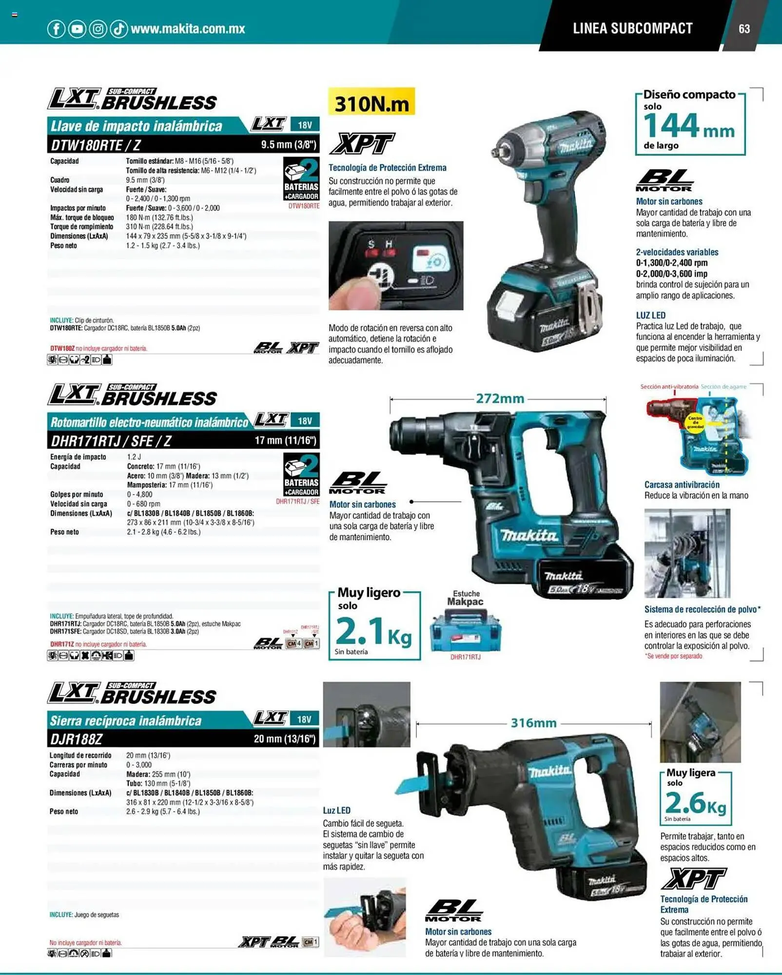 Catálogo de Catálogo Makita 4 de septiembre al 1 de julio 2026 - Pagina 63