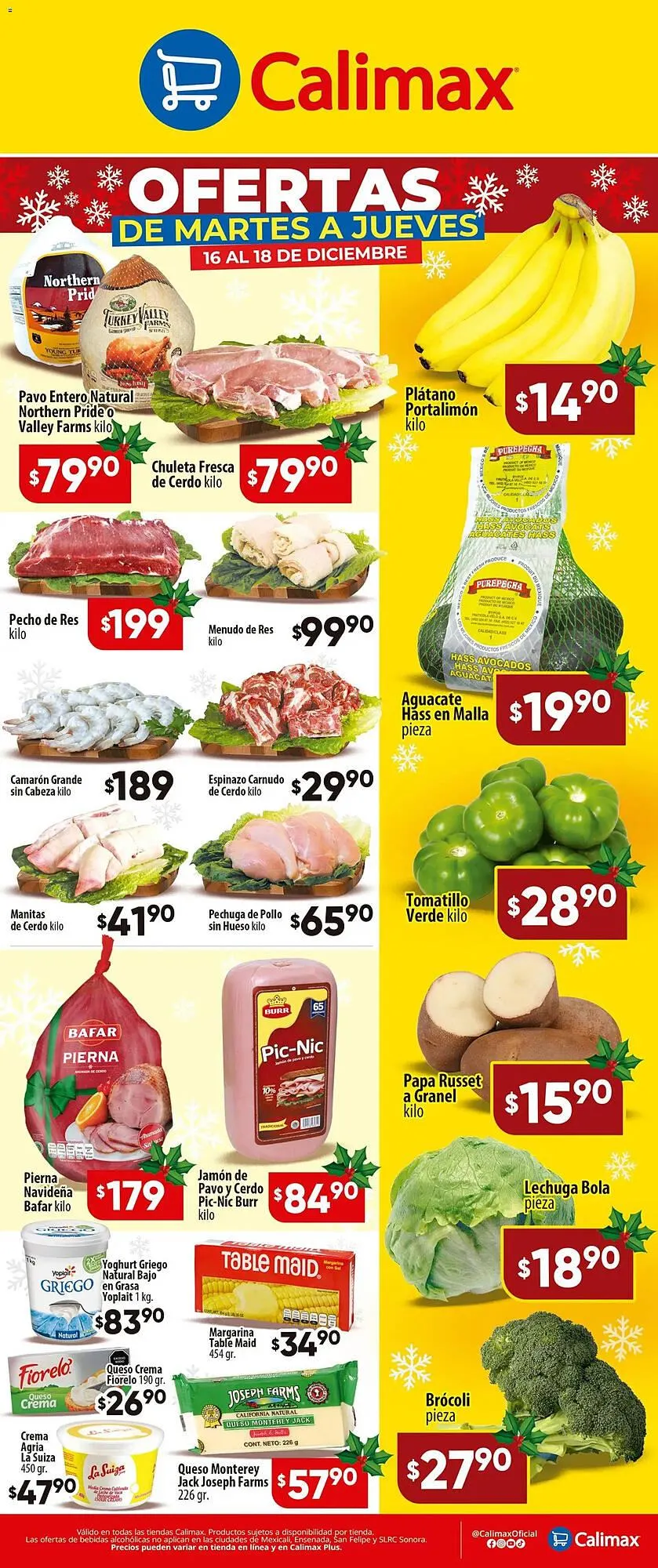 Catálogo de Folleto Calimax 16 de diciembre al 18 de diciembre 2025 - Pagina 1