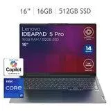 Lenovo IdeaPad 5 Pro Laptop 16" Quad HD Intel Core i9 16GB 512GB SSD
