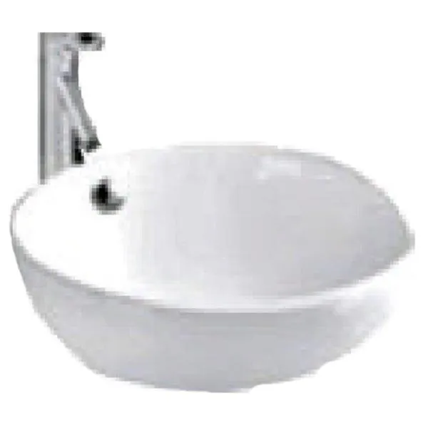 Lavabo Vento sin sobreponer 42 x 42 x 23 cm de cerámica color blanco con contra GOLD UNION