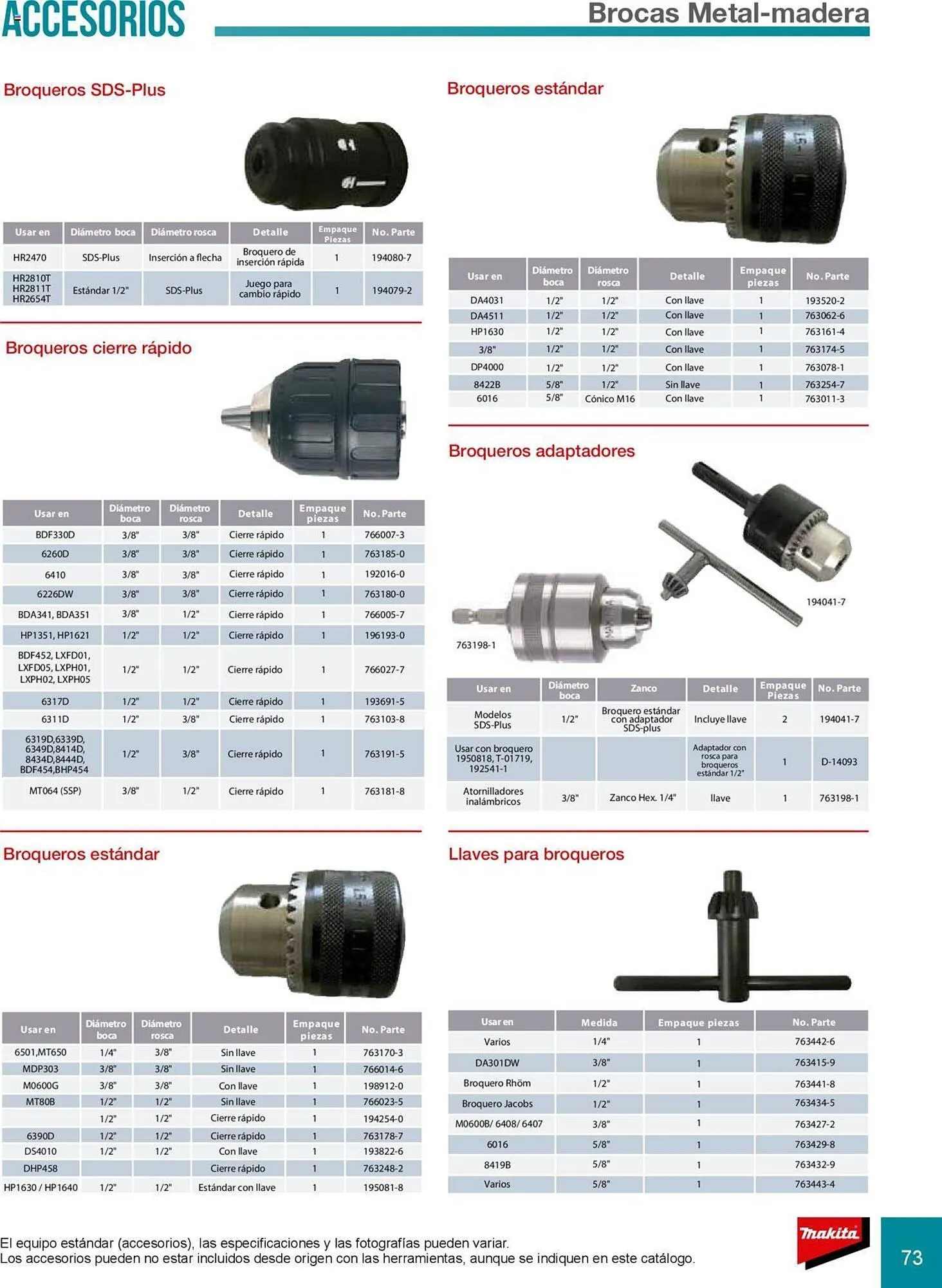 Catálogo de Catálogo Makita 8 de julio al 31 de diciembre 2025 - Pagina 73