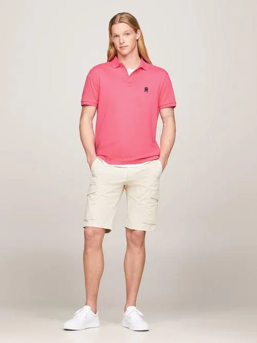 Polo de interlock con monograma TH bordado de hombre Tommy Hilfiger