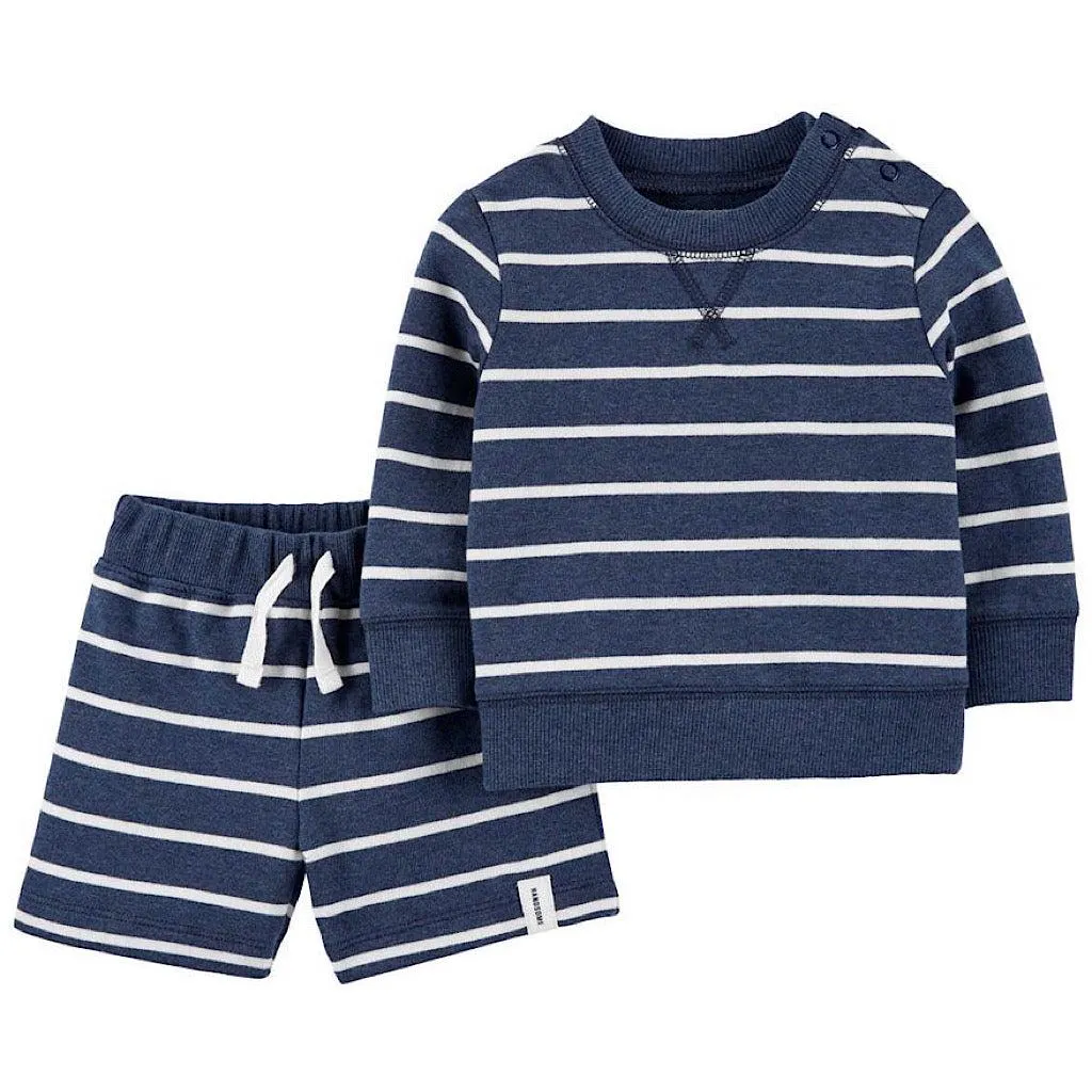 Set pijama Carter’s azul con rayas para bebito