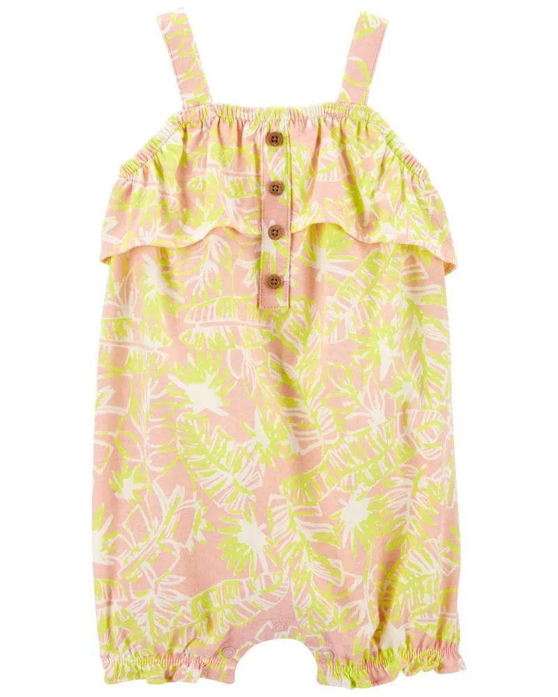 Mameluco De 1 Pieza Con Estampado De Hojas Carter's