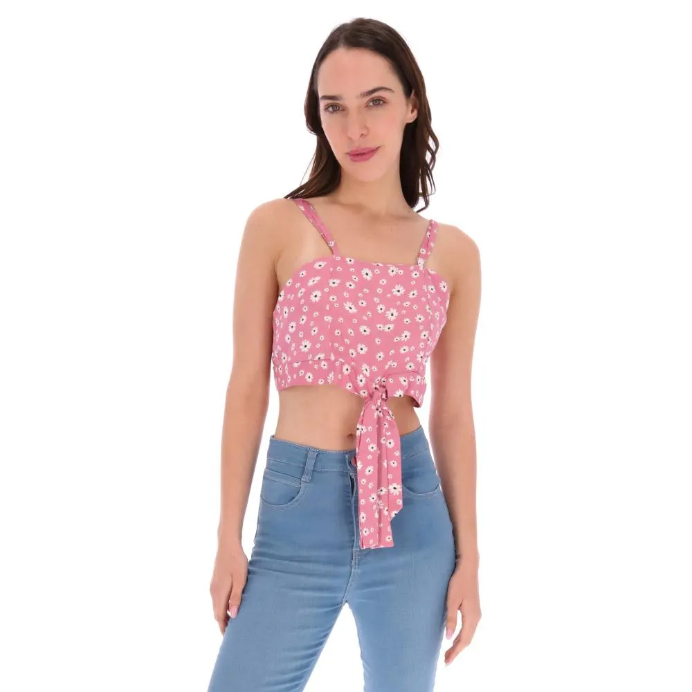 Blusa Top Red Sky Dama Juvenil Full Print