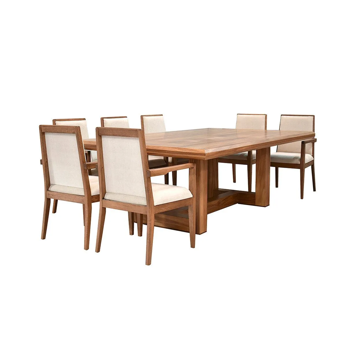 Comedor London - Parota 10 Sillas Beige