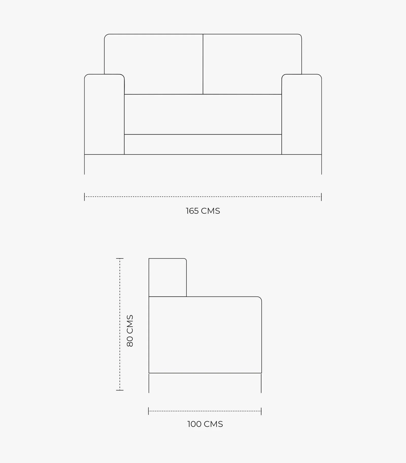 Love Costner de tela color gris