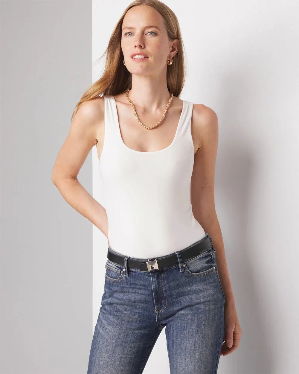 WHBM FORME ™ All Ways Stretch Dual Neck Tank