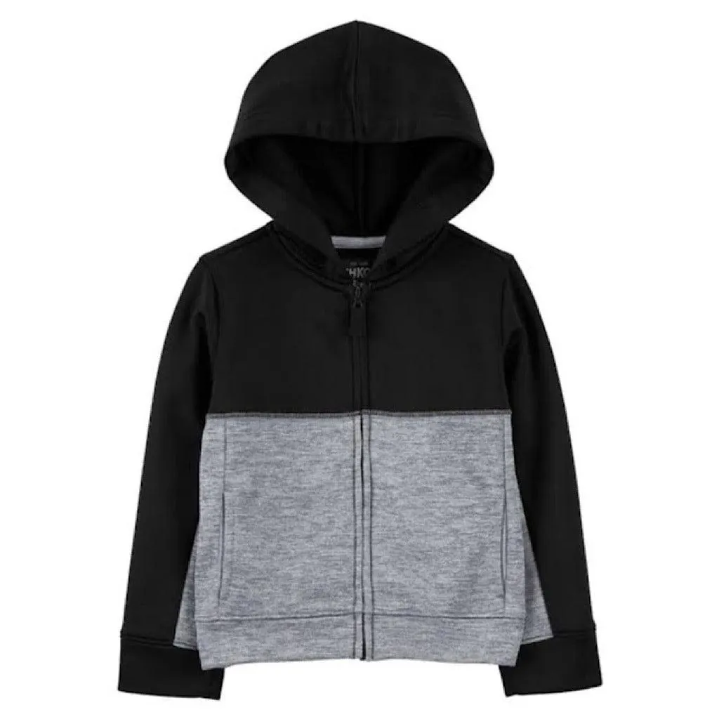 Chamarra OSHKOSH negro con gris para niño